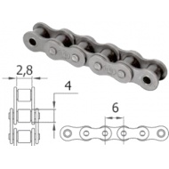 Reťaz 04B-1 6x2.8mm